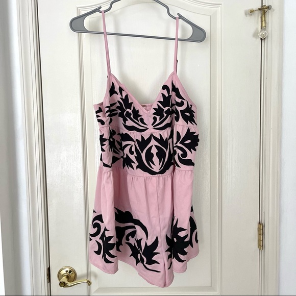 FREE PEOPLE Pink/Black Romper - Picture 4 of 8